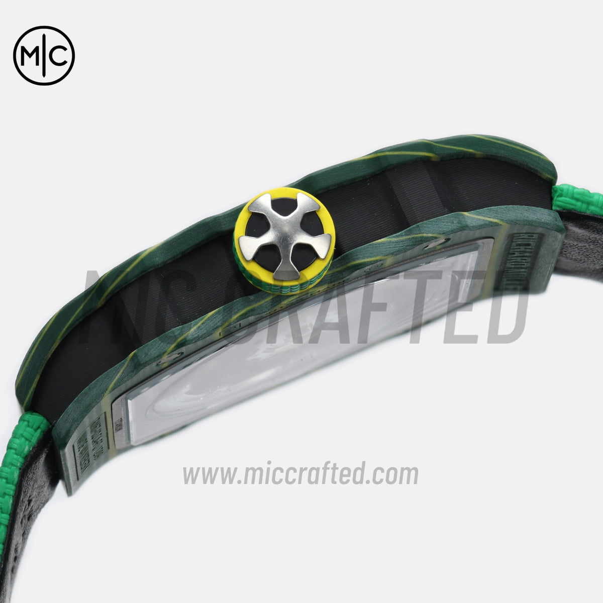 RM67-02 Green NTPT Brazil Blue/Red/Green Skeleton Dial on Nylon strap – Handcrafted Version