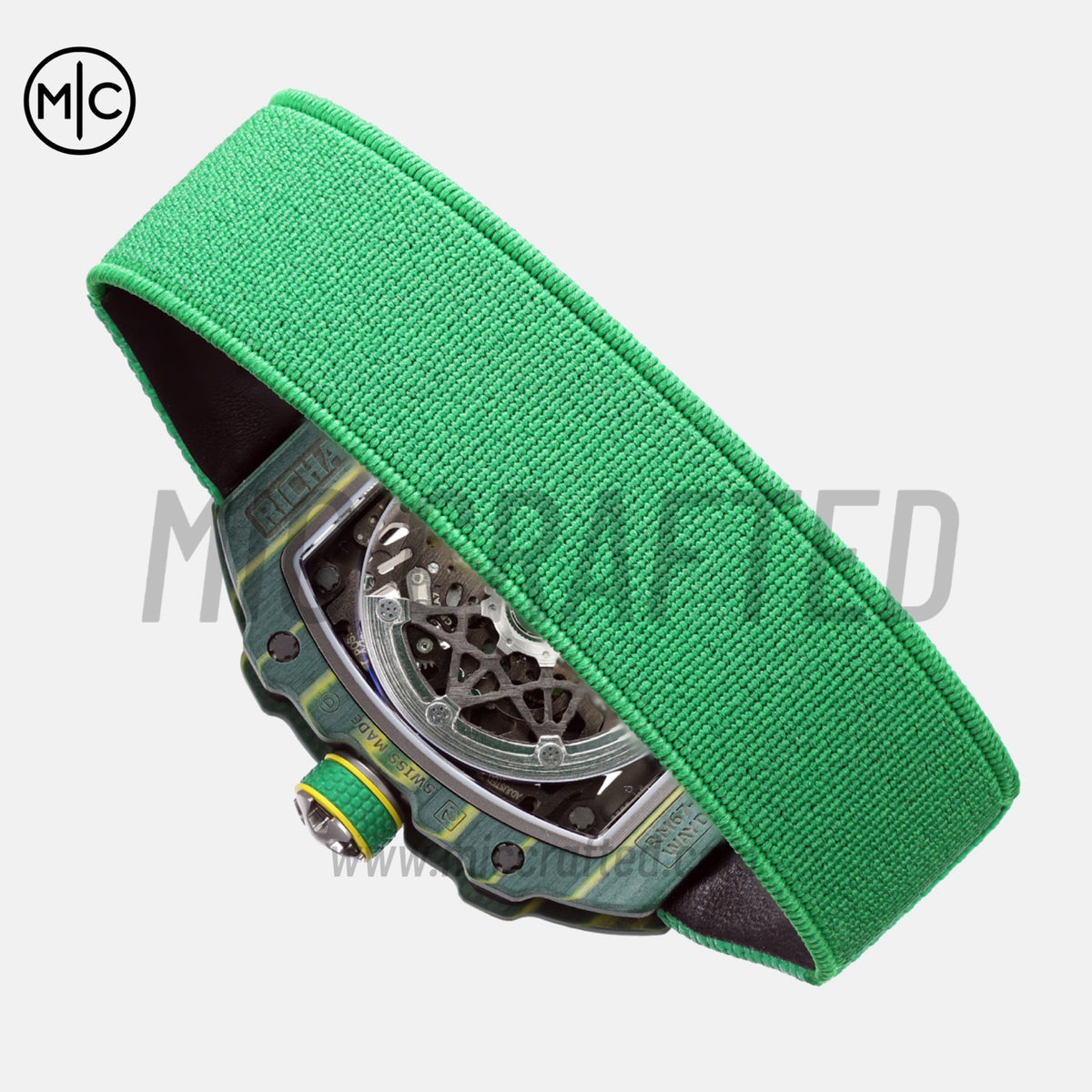 RM67-02 Green NTPT Brazil Blue/Red/Green Skeleton Dial on Nylon strap – Handcrafted Version