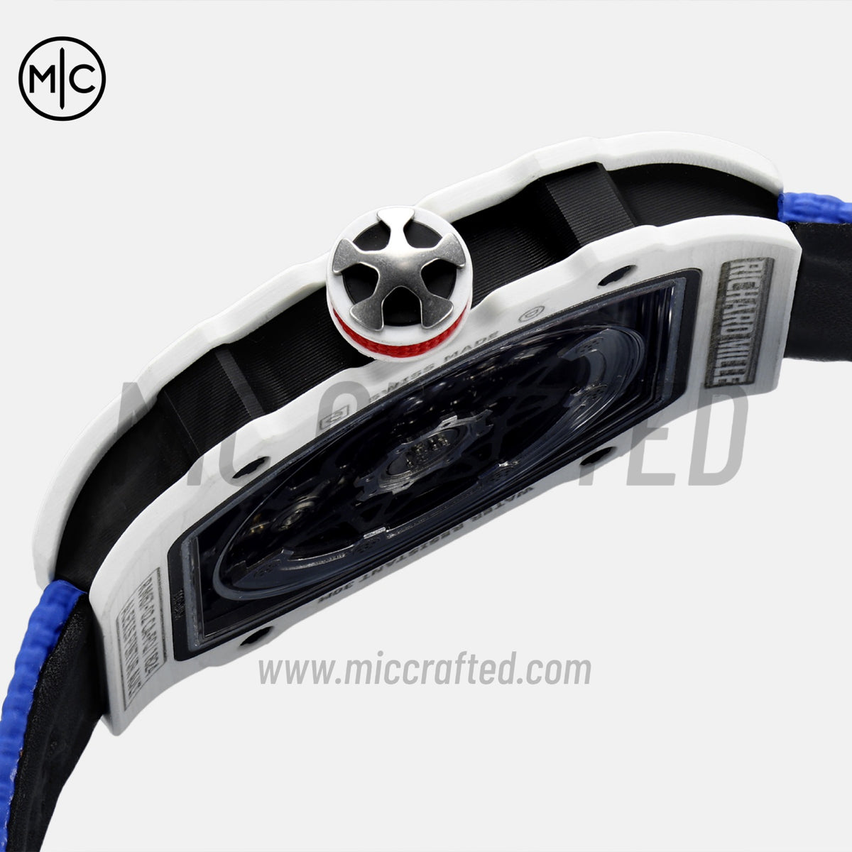 RM67-02 White NTPT France Blue/White/Red Skeleton Dial – Handcrafted Version