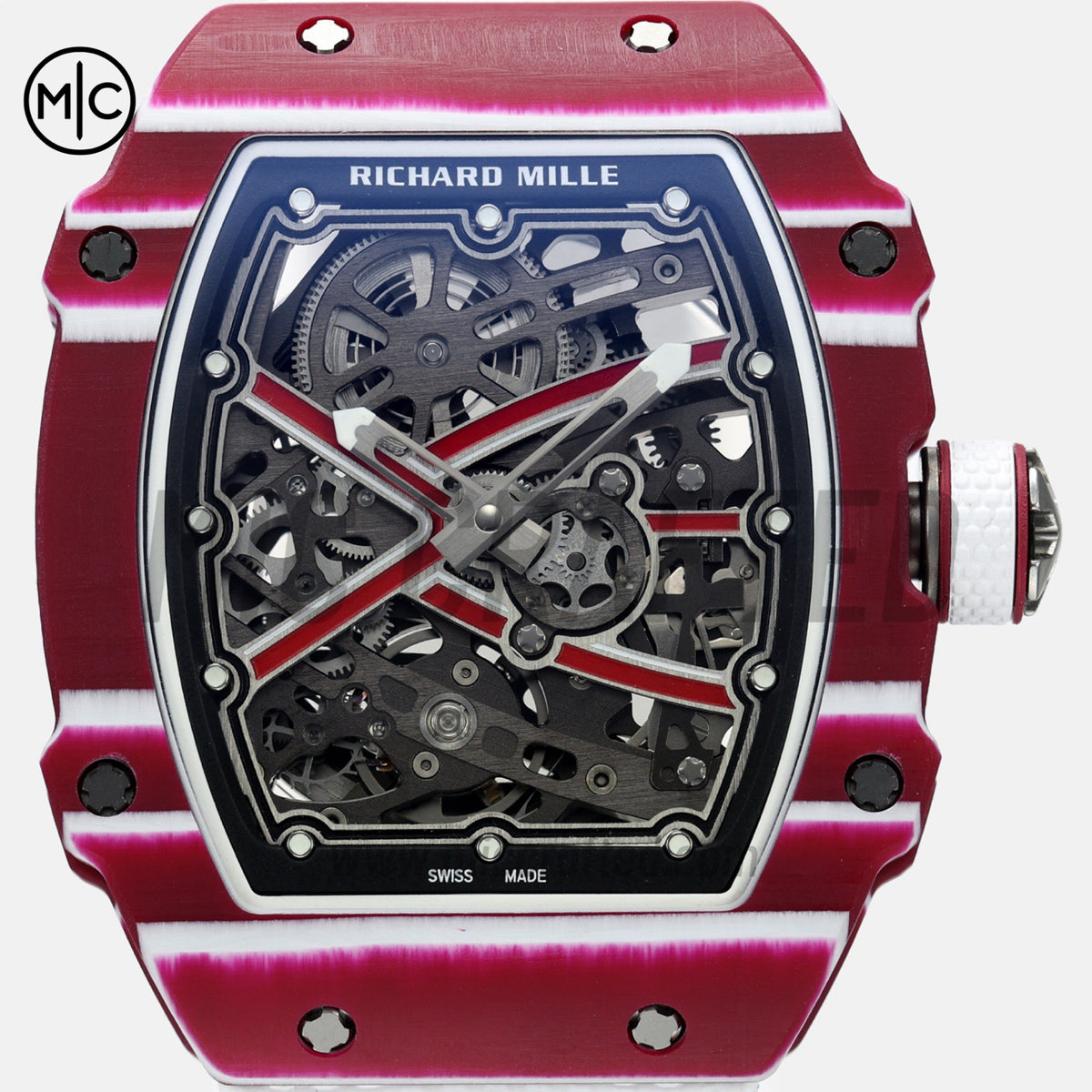 RM67-02 Red NTPT Mutaz Red Skeleton Dial on Nylon strap – Handcrafted Version