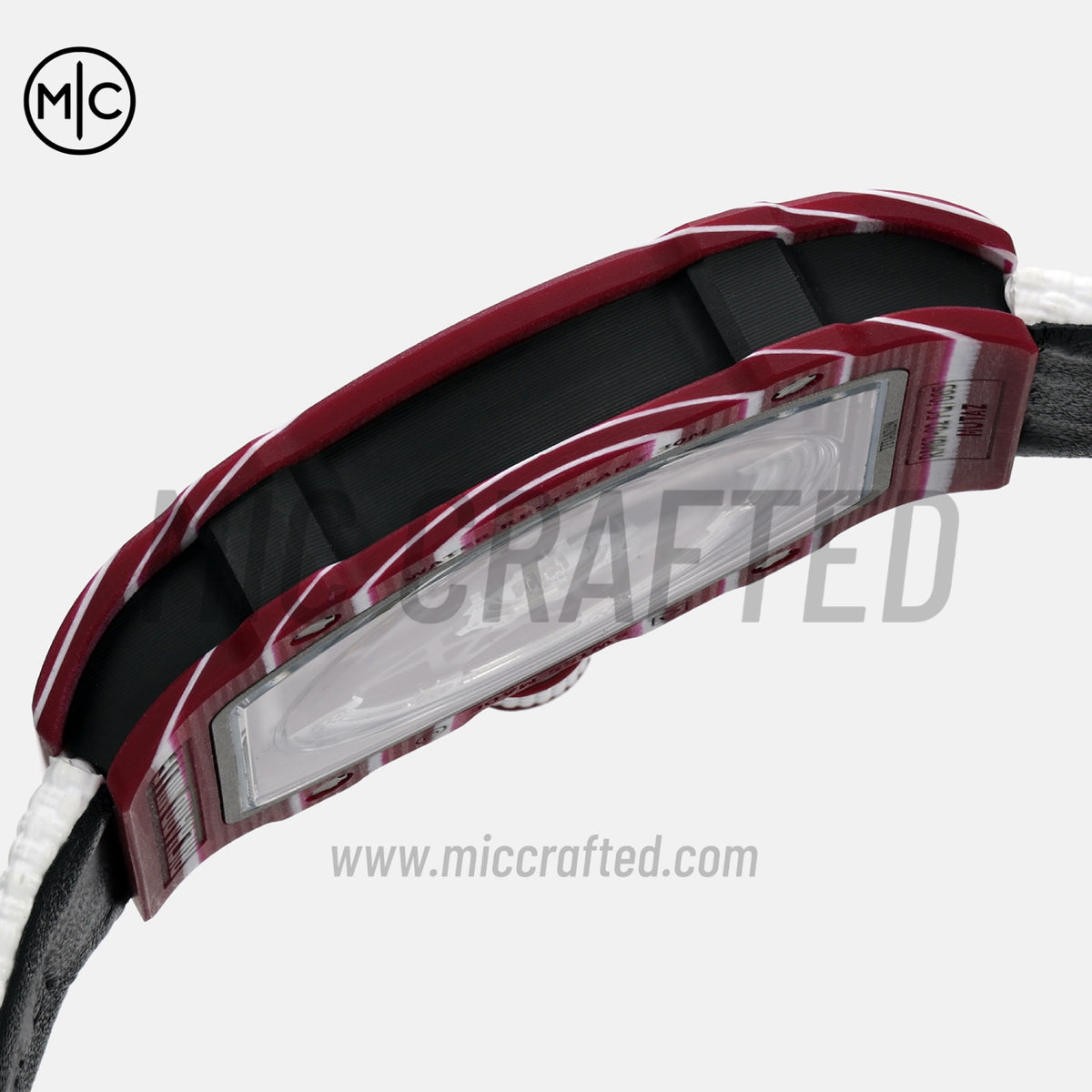 RM67-02 Red NTPT Mutaz Red Skeleton Dial on Nylon strap – Handcrafted Version