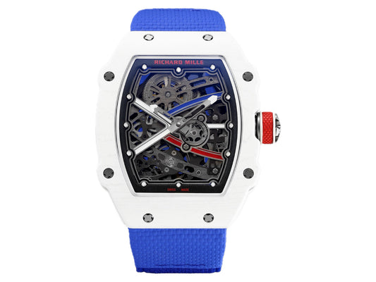 RM67-02 White NTPT France Blue/White/Red Skeleton Dial – Handcrafted Version