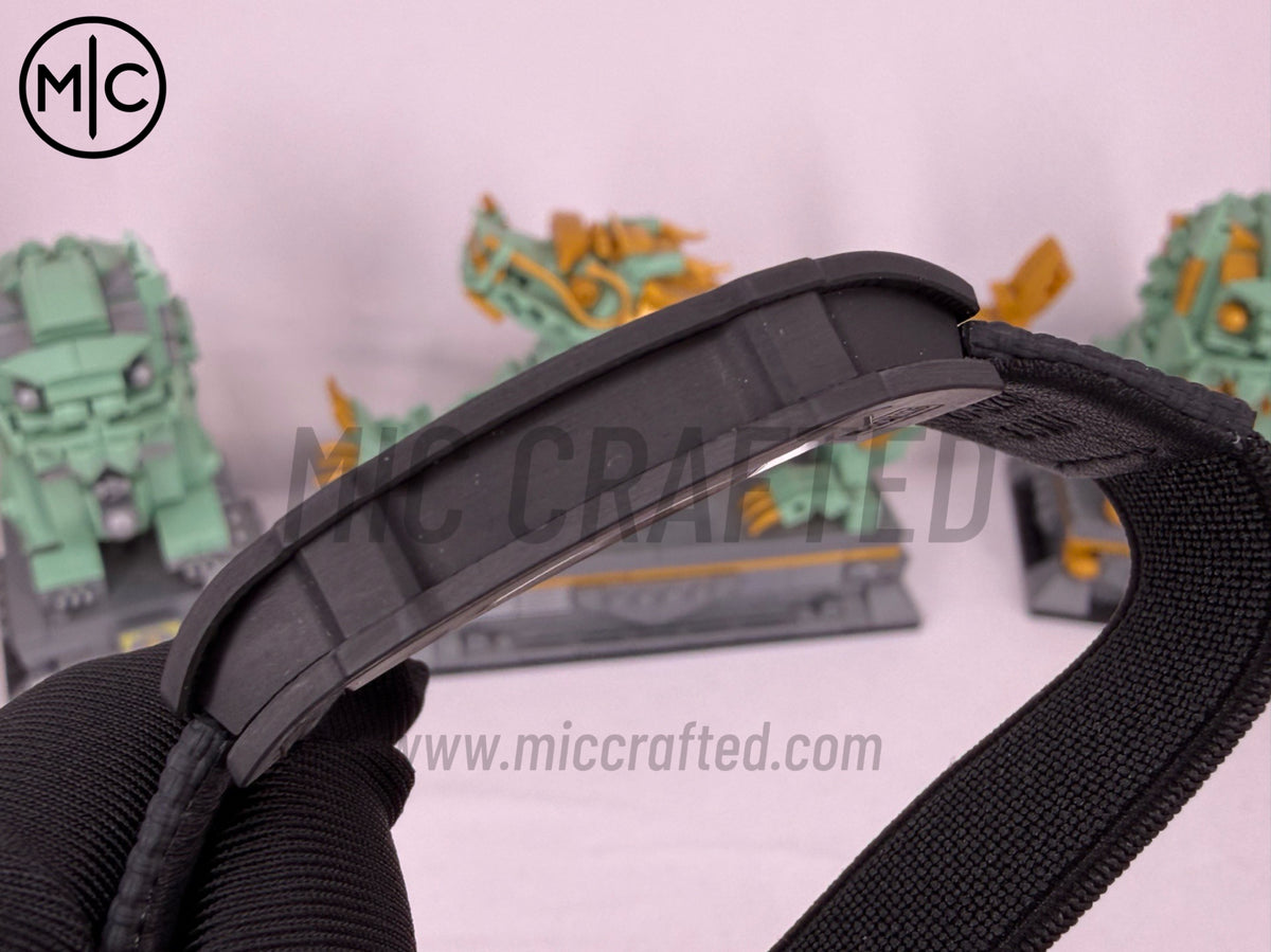 RM67-02 NTPT All Black Skeleton Dial on Black Elastic strap – Handcrafted Version