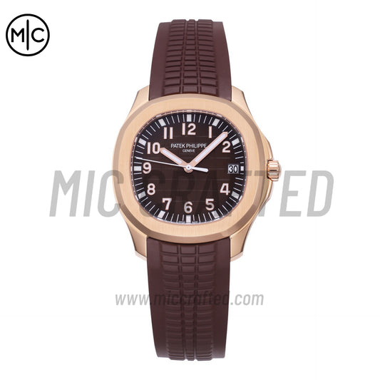 Aquanaut 5167 40mm RG Brown Dial on Brown Rubber Strap – Premium Edition