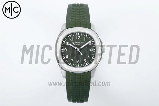 Aquanaut 5168G 42mm SS Green Dial on Green Rubber Strap – Premium Edition