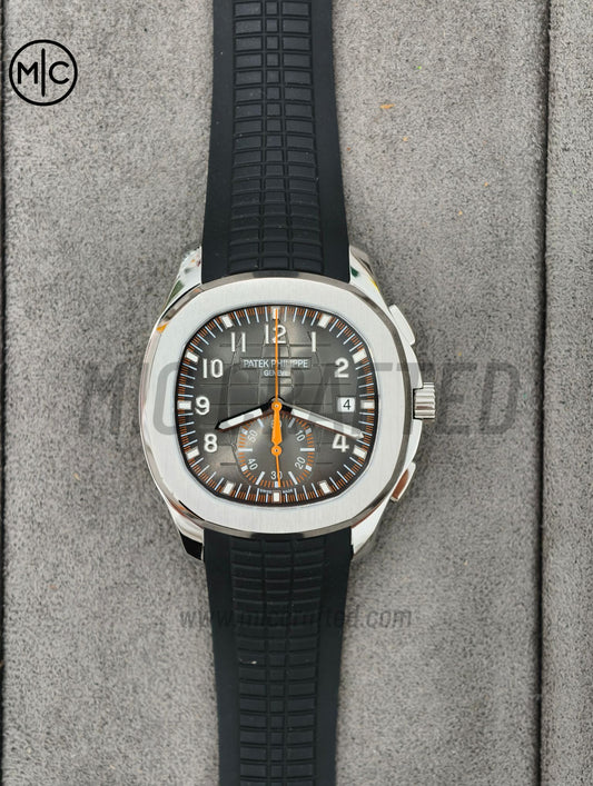 Aquanaut 5968 SS Gray Dial on Black Rubber Strap – Premium Edition
