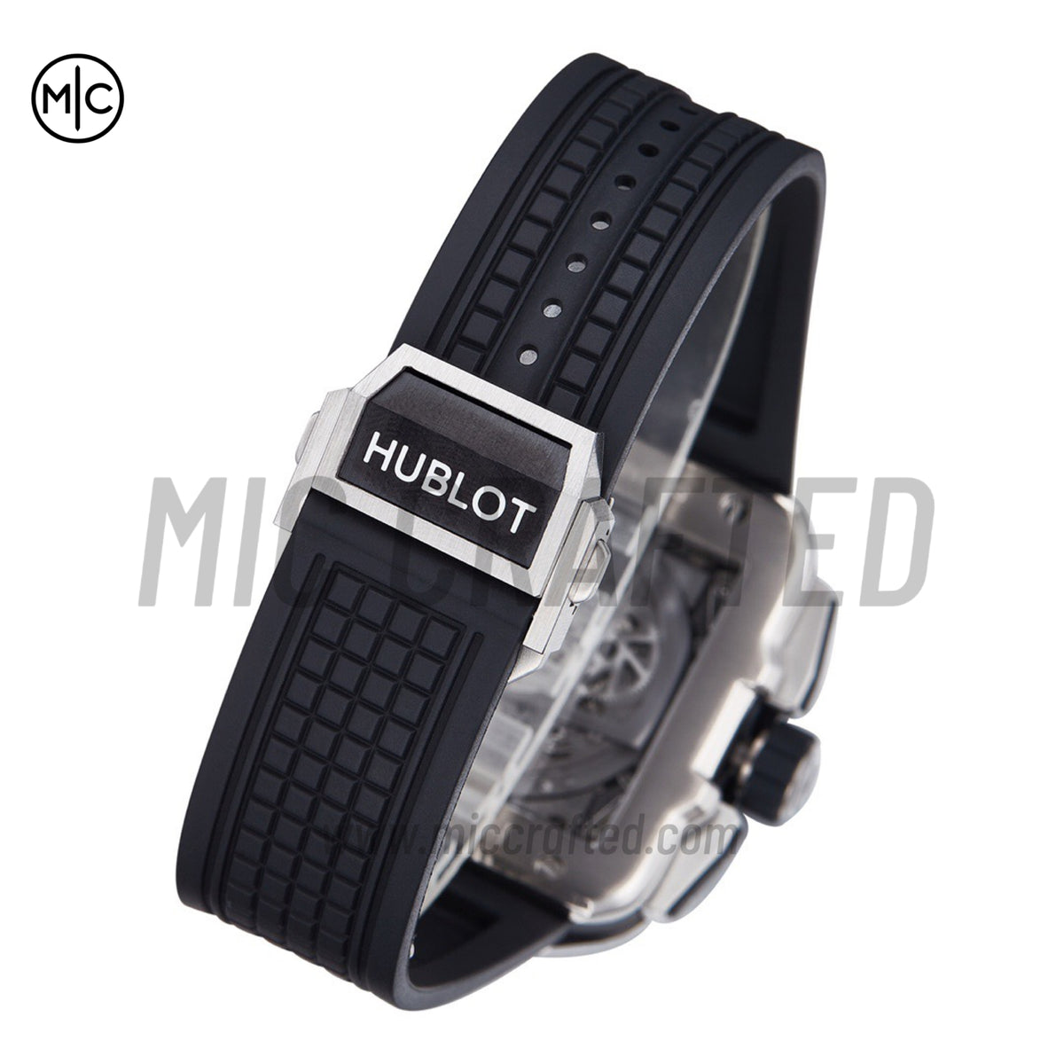 Square Bang Unico 42mm Titanium Skeleton Dial Ceramic Bezel on Black Rubber Strap – Premium Edition
