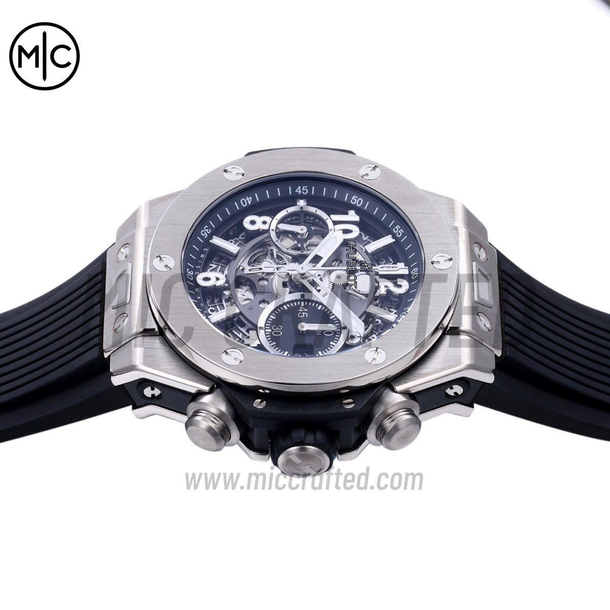 Big Bang Unico 42mm SS Skeleton Dial on Black Rubber Strap – Premium Edition