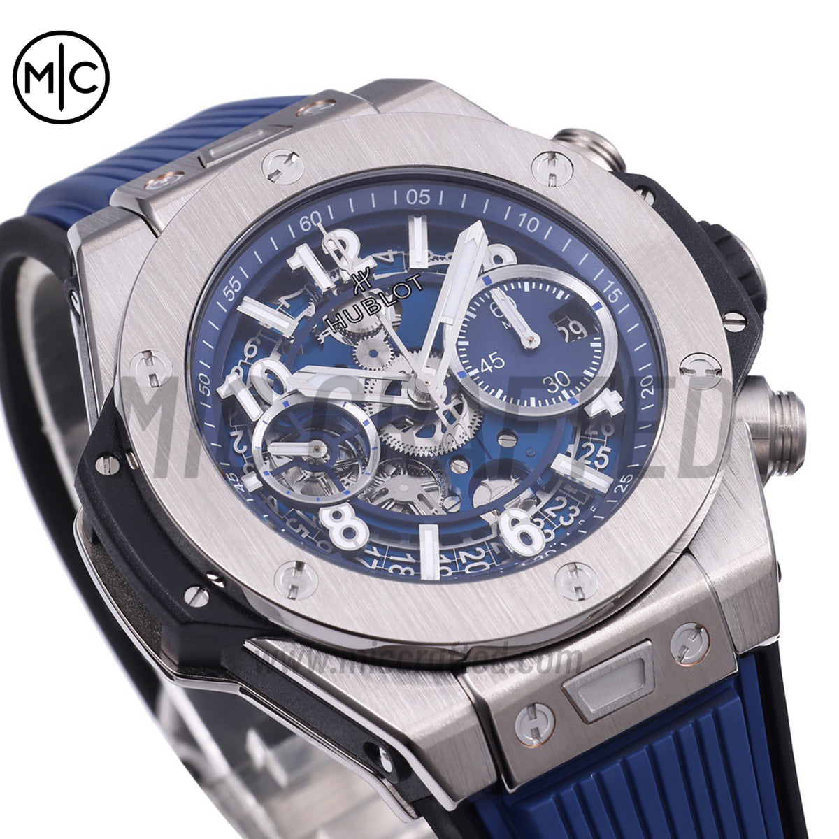 Big Bang Unico 42mm SS Skeleton Dial on Blue Rubber Strap – Premium Edition