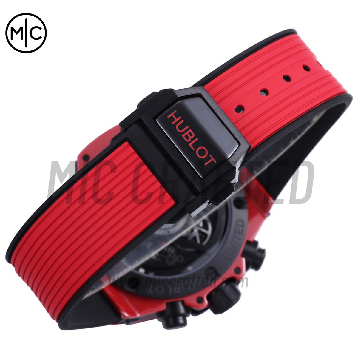 Big Bang Unico 42mm Red Ceramic Skeleton Dial on Red Rubber Strap – Premium Edition