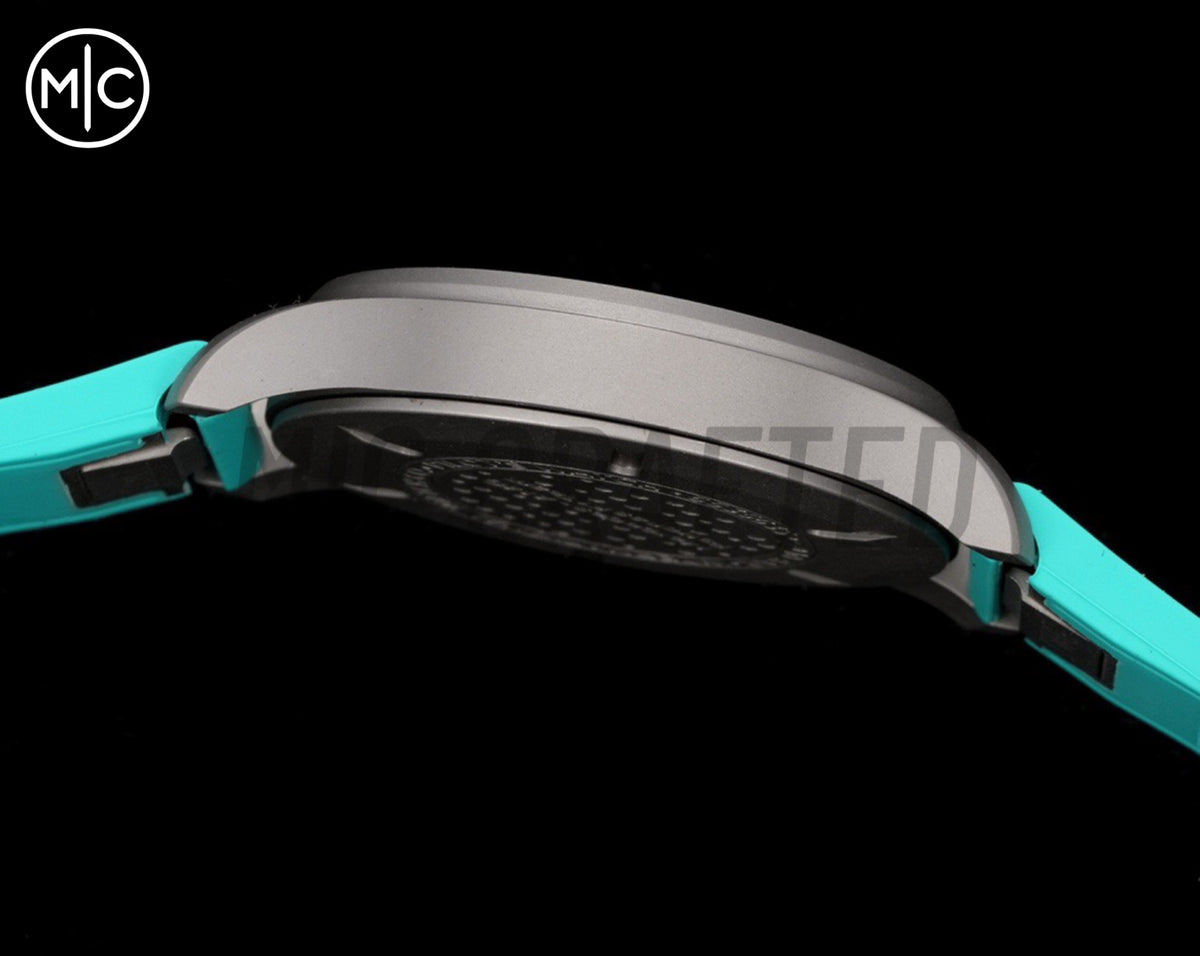 Mark XX 40mm Mercedes-AMG PETRONAS F1 Black Dial on Green Rubber Strap – Premium Edition