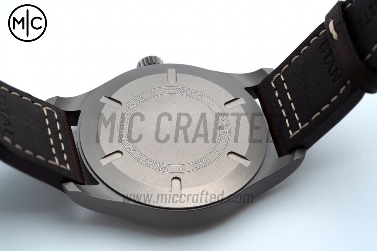 Mark XVIII Titanium Black Dial on Brown Leather Strap – Premium Edition