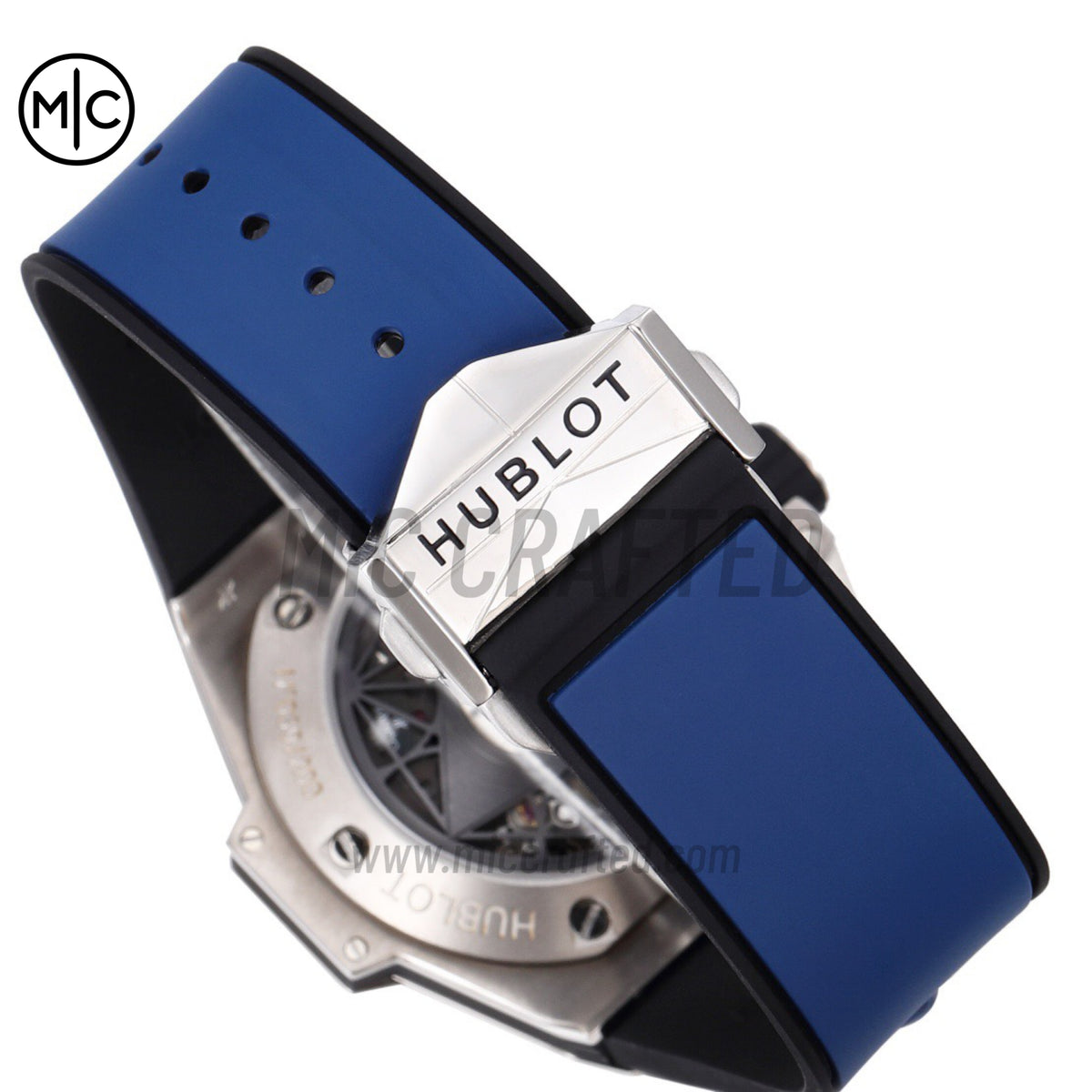 Big Bang Sang Bleu II Chrono SS Blue Dial on Blue Rubber Strap – Premium Edition