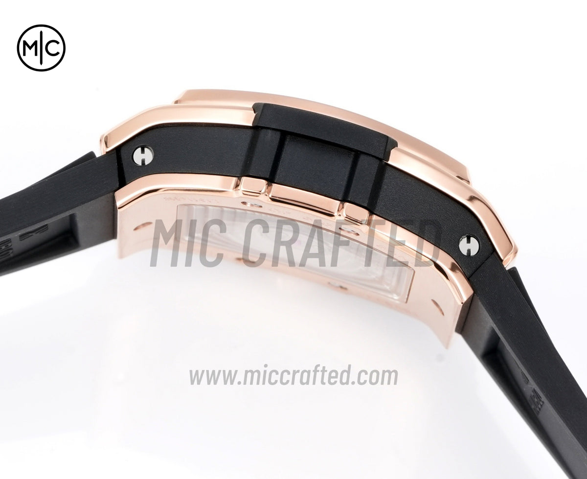 Spirit of Big Bang Ladies 39mm RG Black Dial on Black Rubber Strap – Premium Edition
