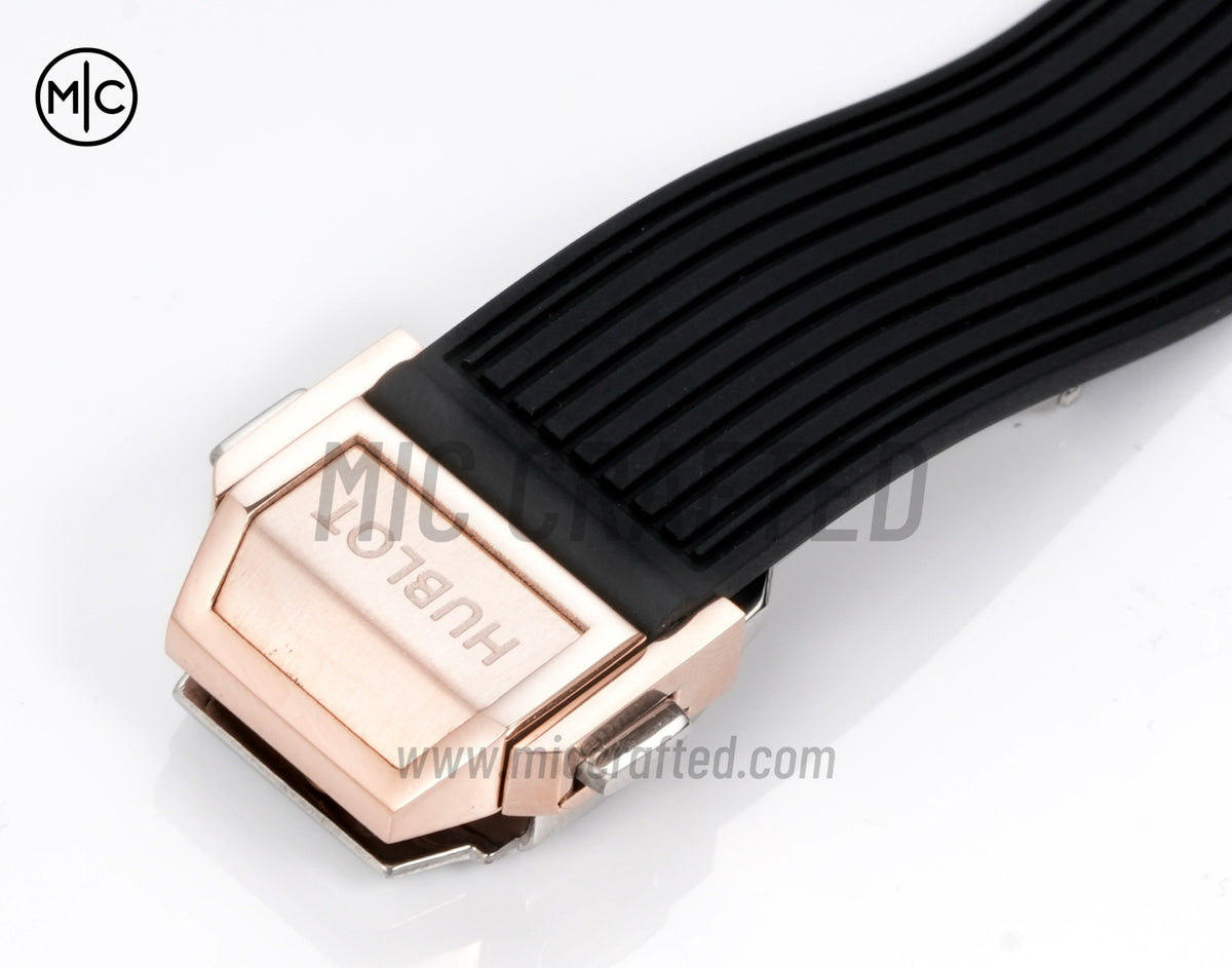 Spirit of Big Bang Ladies 39mm RG Black Dial on Black Rubber Strap – Premium Edition