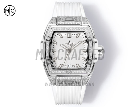 Spirit of Big Bang 女士款 39mm 白色錶盤搭配白色橡膠錶帶 - 尊貴版