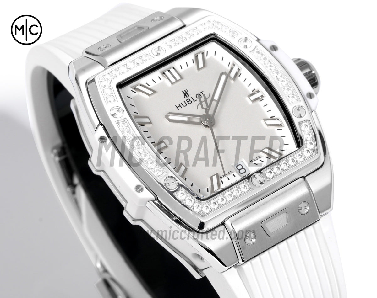 Spirit of Big Bang 女士款 39mm 白色錶盤搭配白色橡膠錶帶 - 尊貴版
