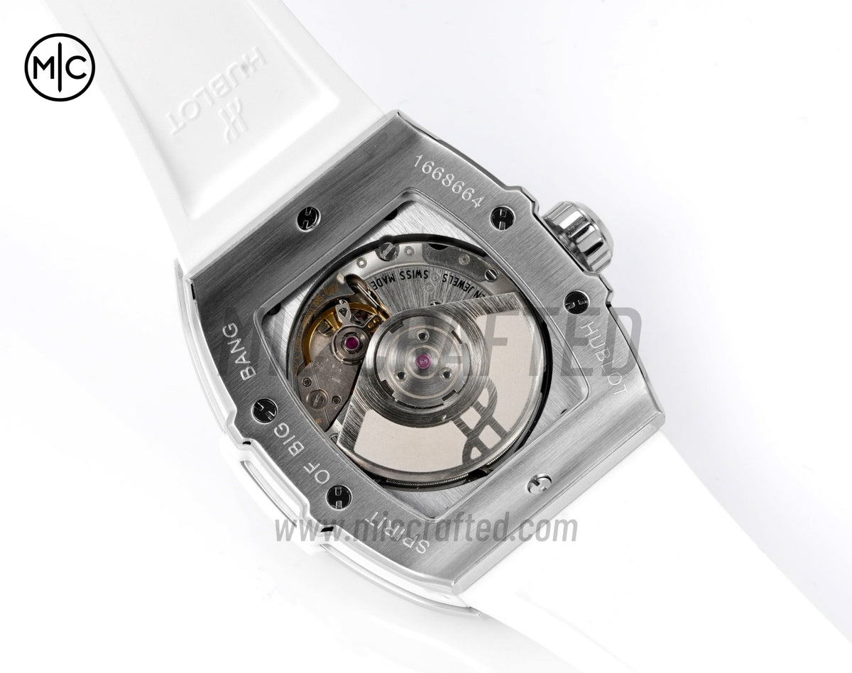 Spirit of Big Bang 女士款 39mm 白色錶盤搭配白色橡膠錶帶 - 尊貴版
