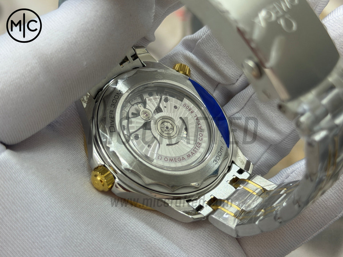 Seamaster Diver 300M SS/YG Blue Ceramic Blue Dial on SS/YG Bracelet – Premium Edition