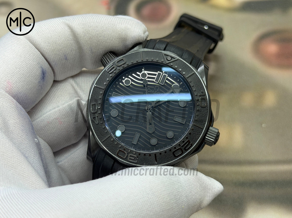 Seamaster 300m 43.5mm Black Ceramic Ceramic Bezel on Black Rubber Strap – Premium Edition