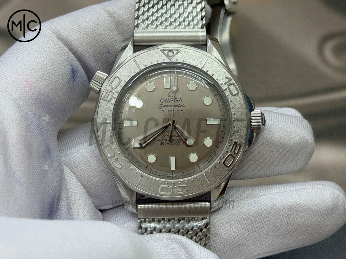 Seamaster 300M Diver SS Silver Dial on SS Mesh Bracelet – Premium Edition