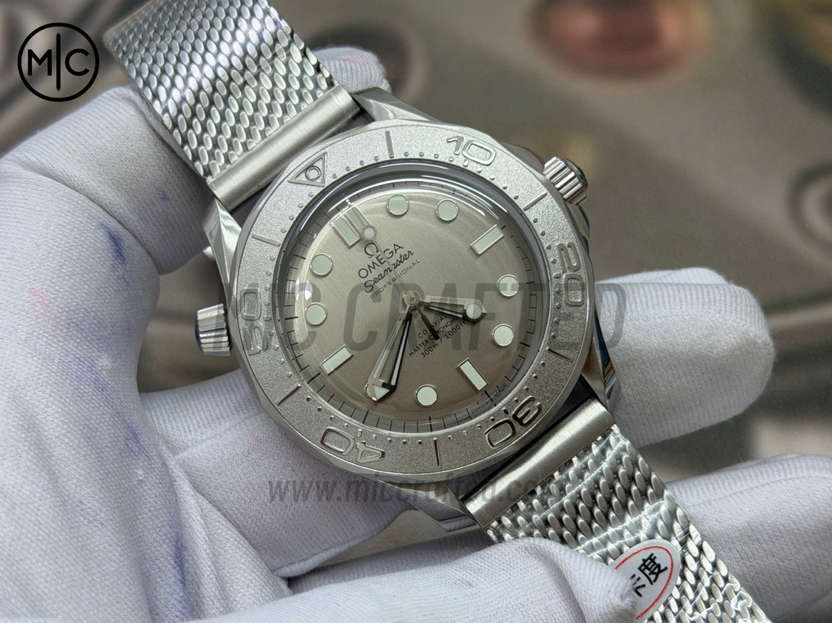 Seamaster 300M Diver SS Silver Dial on SS Mesh Bracelet – Premium Edition