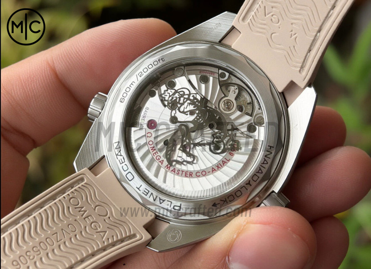 Planet Ocean 43.5mm SS Brown Bezel Sand Dial on Sand Rubber Strap – Premium Edition