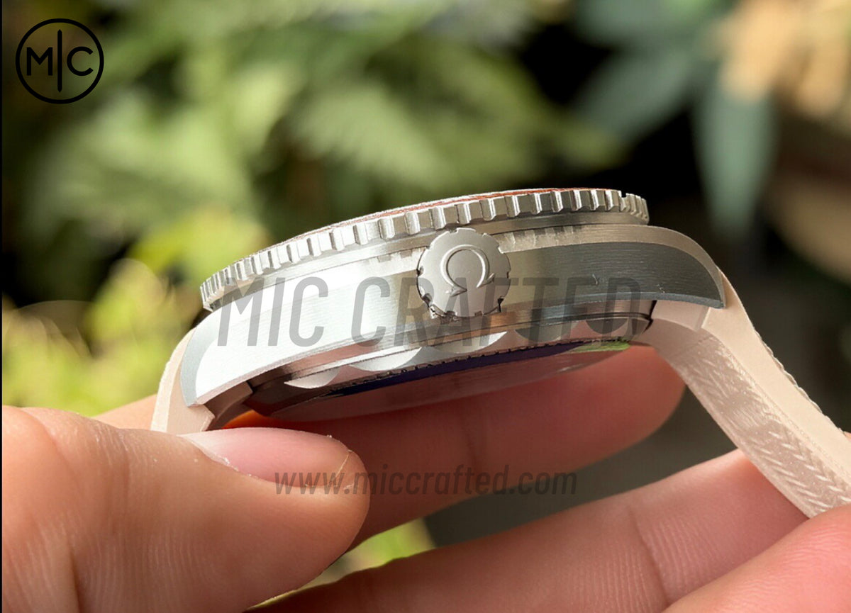 Planet Ocean 43.5mm SS Brown Bezel Sand Dial on Sand Rubber Strap – Premium Edition