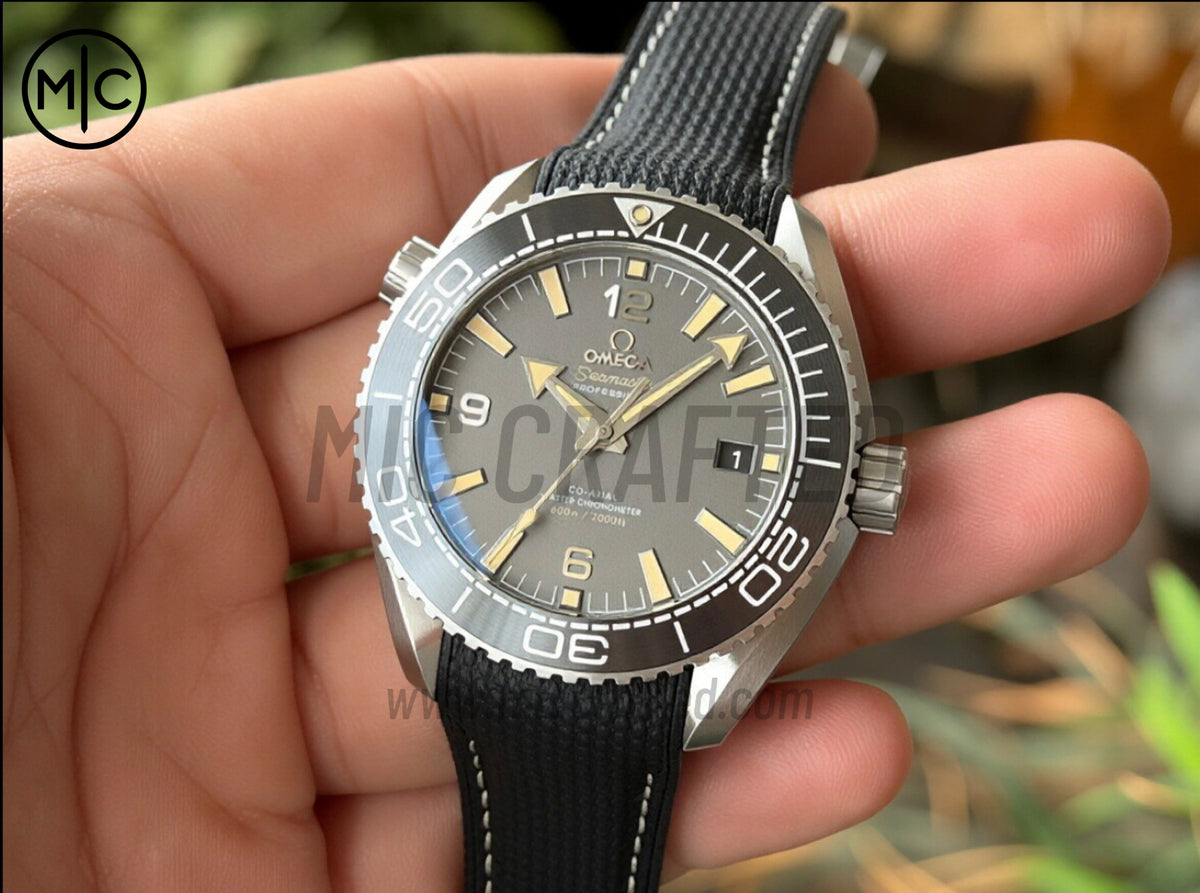 Planet Ocean 43.5mm SS Gray Bezel Gray Dial on Black Rubber Strap – Premium Edition