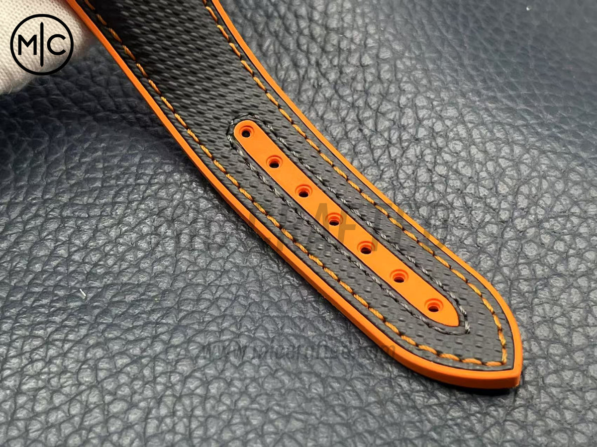 Planet Ocean 43.5mm Titanium Black/Orange Bezel Gray Dial on Nylon Strap – Premium Edition