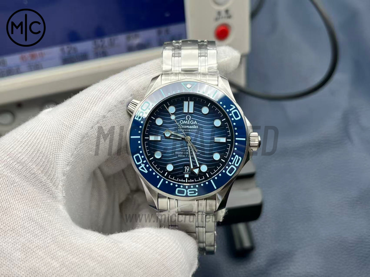 Seamaster Diver 300M Summer Blue Dial on SS Bracelet – Premium Edition