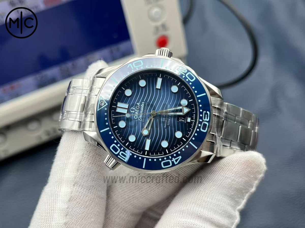 Seamaster Diver 300M Summer Blue Dial on SS Bracelet – Premium Edition