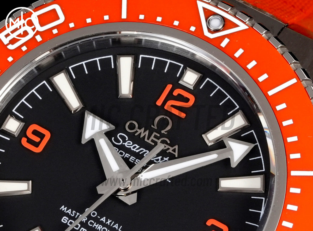 Planet Ocean 600M 42mm Orange Bezel on Orange Rubber Strap – Premium Edition