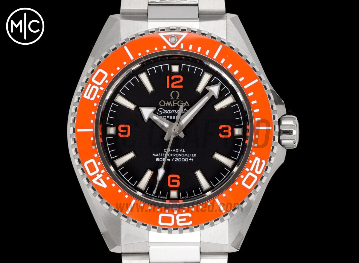 Planet Ocean 600M 42mm Orange Bezel on SS Bracelet – Premium Edition