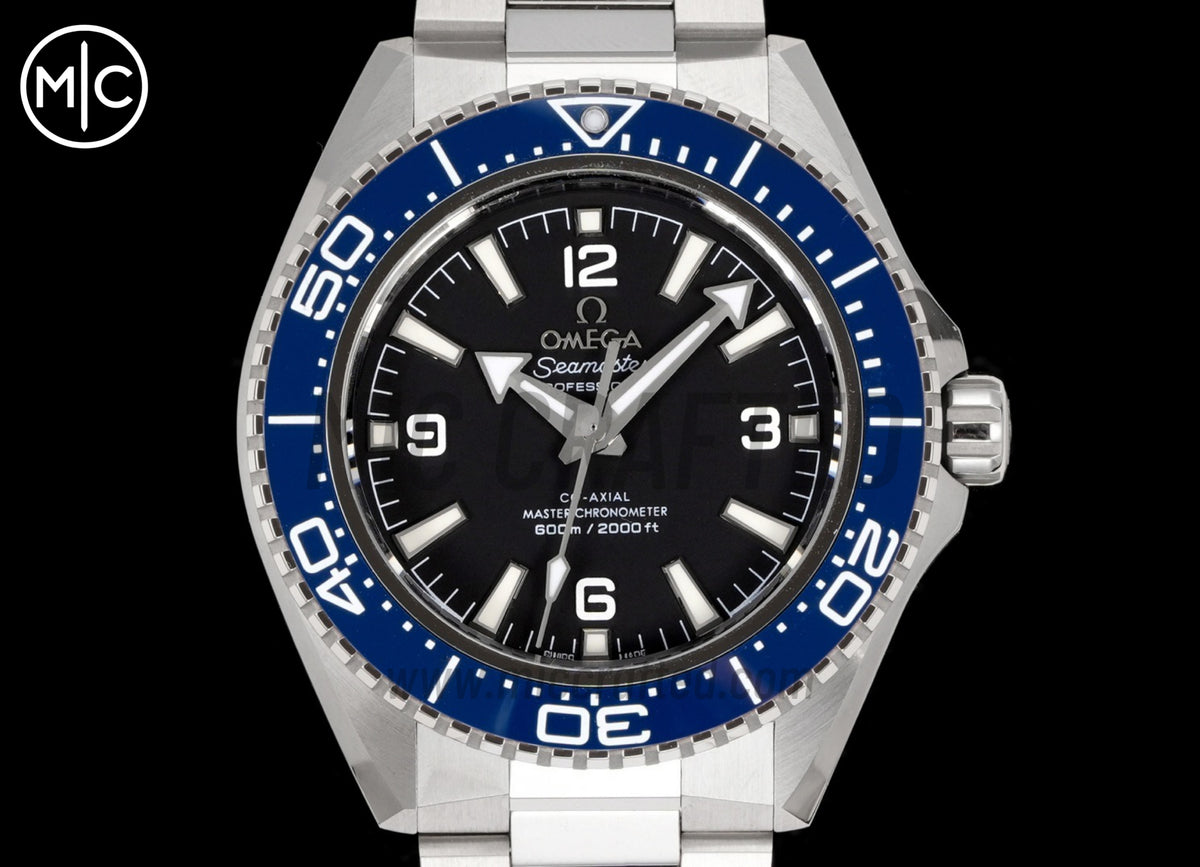 Planet Ocean 600M 42mm Blue Bezel on SS Bracelet – Premium Edition