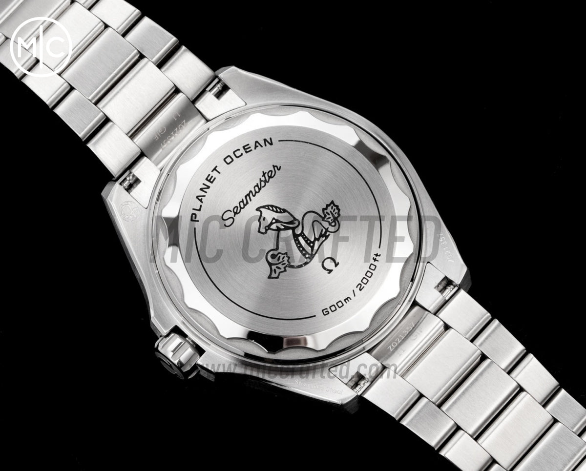 Planet Ocean 600M 42mm Blue Bezel on SS Bracelet – Premium Edition
