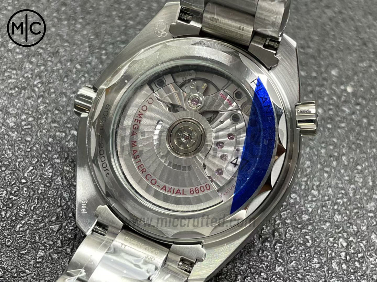 Planet Ocean 600M 39.5mm SS Blue Dial Blue Bezel on SS Bracelet – Premium Edition