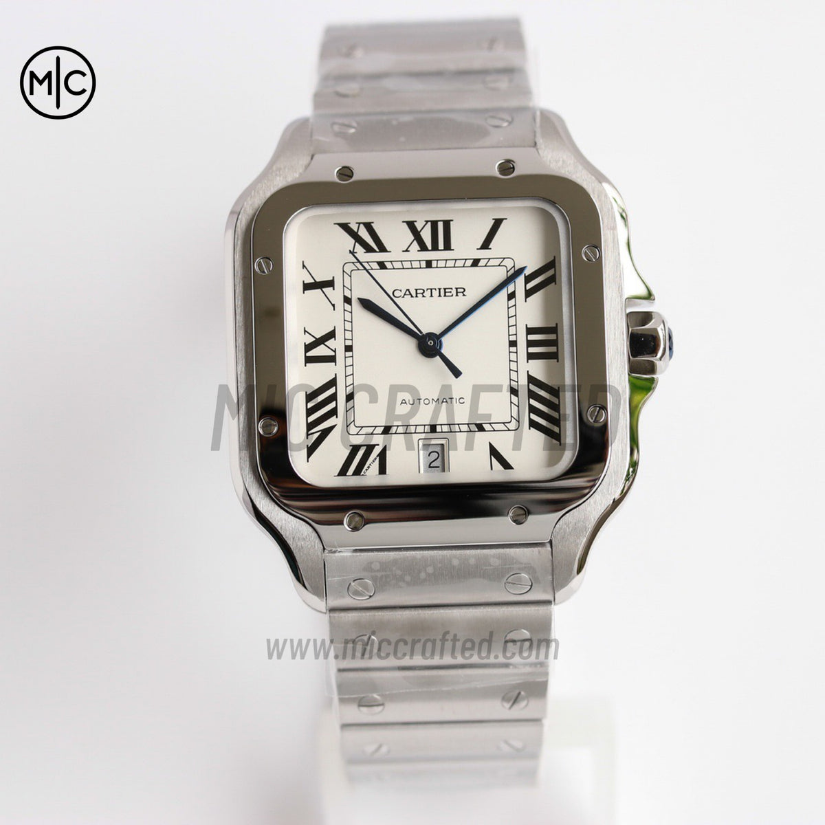 Santos De Cartier 40mm 白色錶盤配 SS SmartLinks 錶鏈 - 尊享版