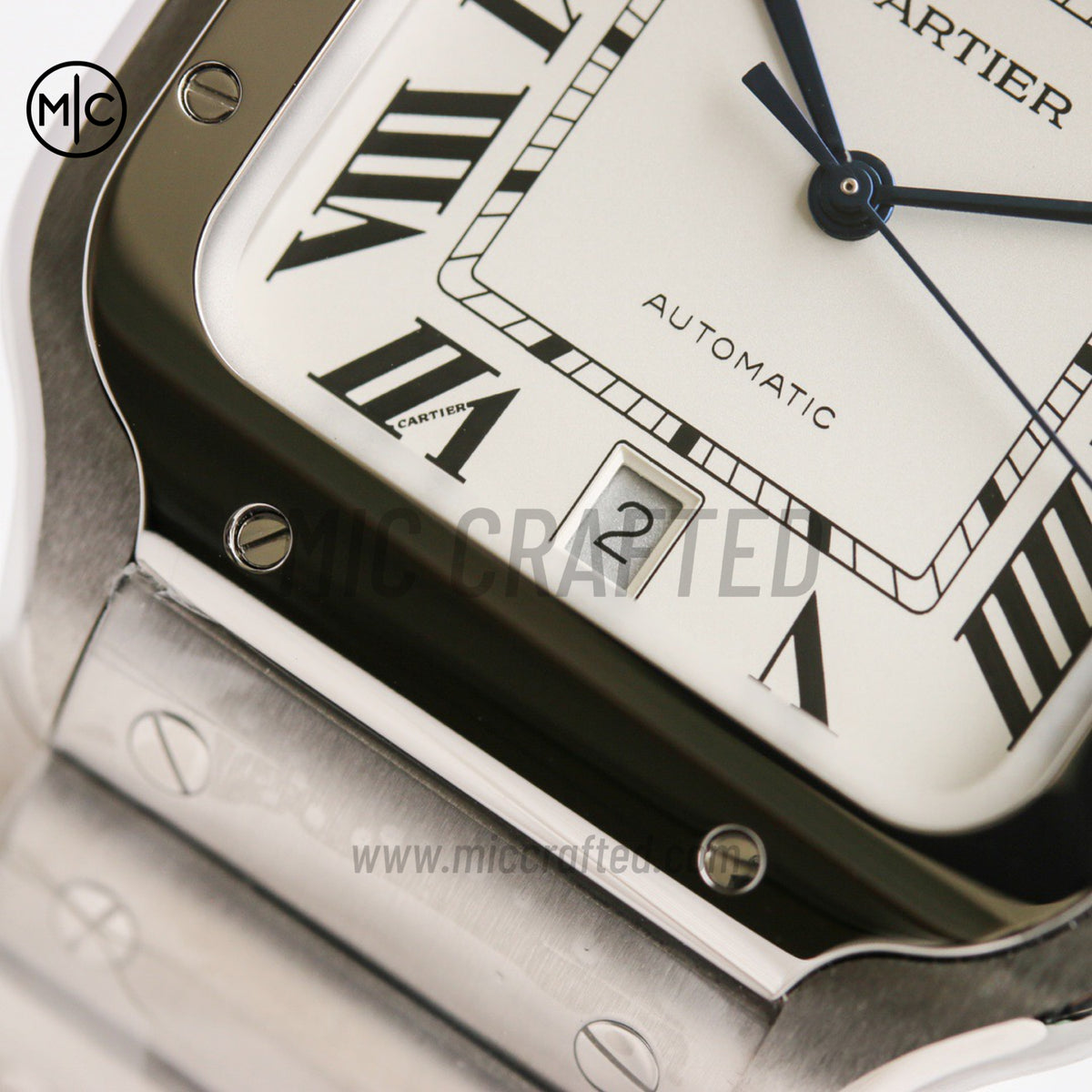 Santos De Cartier 40mm 白色錶盤配 SS SmartLinks 錶鏈 - 尊享版