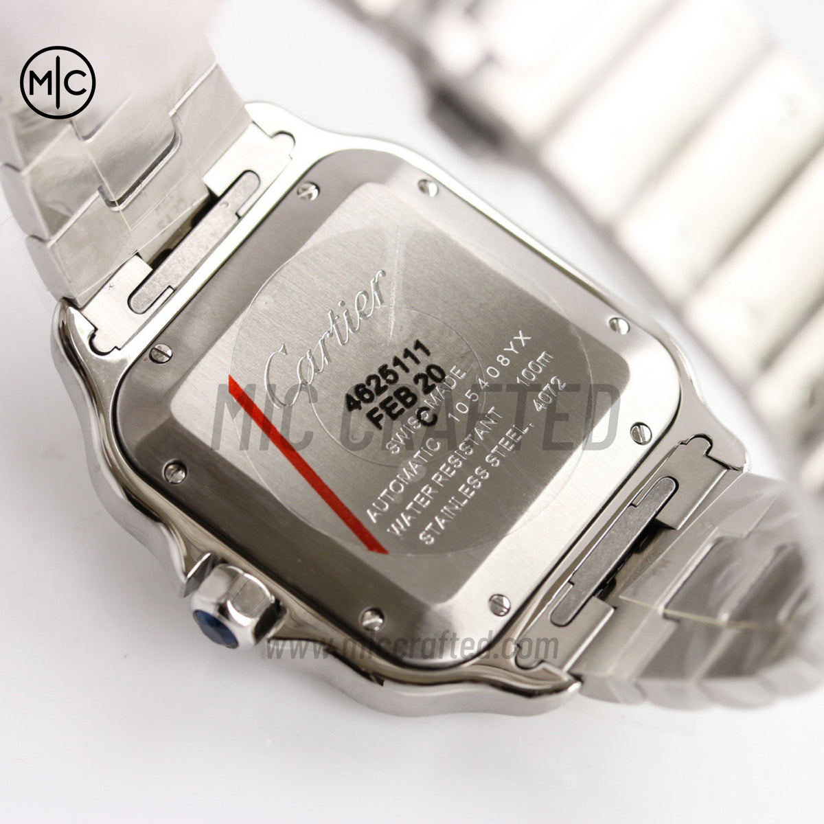 Santos De Cartier 40mm 白色錶盤配 SS SmartLinks 錶鏈 - 尊享版