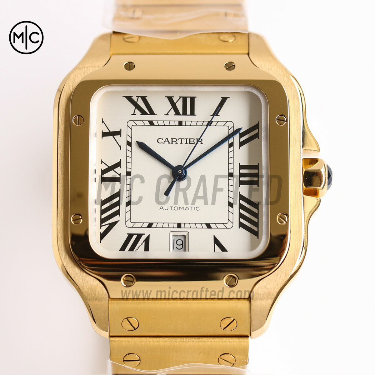 Santos De Cartier 40mm 白色錶盤配 YG SmartLinks 錶鏈 - 尊享版