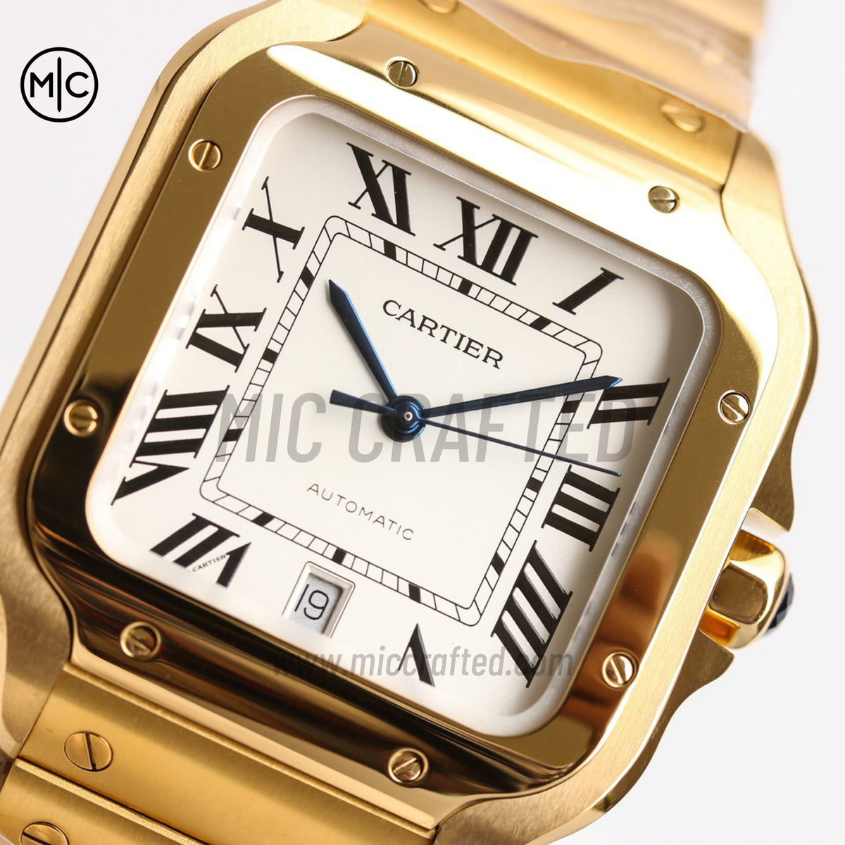 Santos De Cartier 40mm 白色錶盤配 YG SmartLinks 錶鏈 - 尊享版