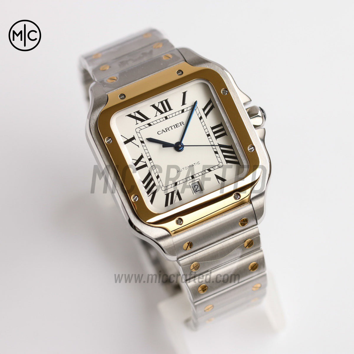 Santos De Cartier 40mm 白色錶盤配 SS/YG SmartLinks 錶鏈 - 尊享版