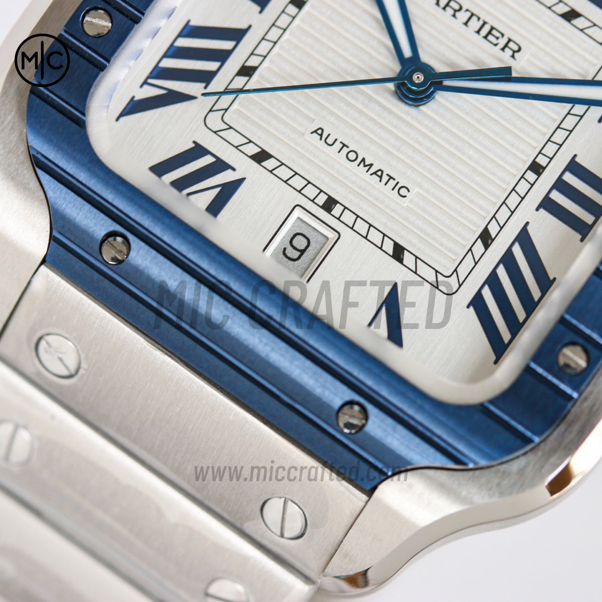 Santos De Cartier 40mm 白色錶盤配 SS SmartLinks 錶鏈 - 尊享版