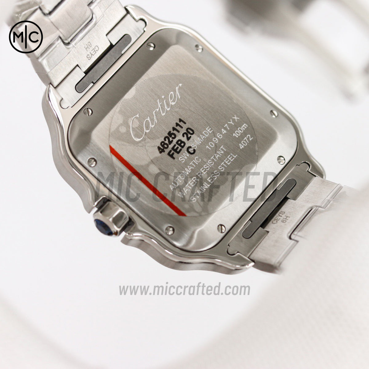 Santos De Cartier 40mm 白色錶盤配 SS SmartLinks 錶鏈 - 尊享版