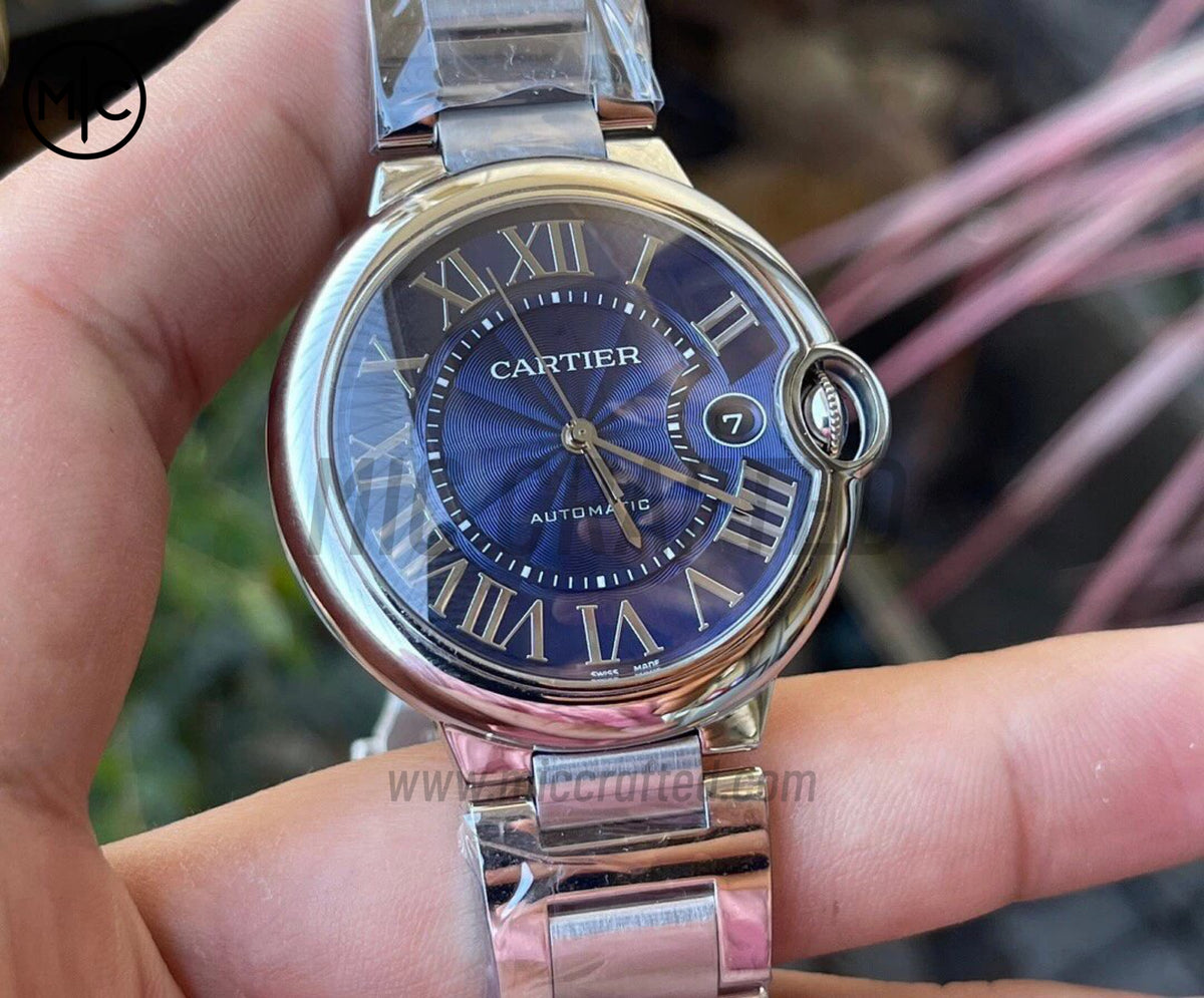 Ballon Bleu 40mm SS 藍色紋理錶盤配 SS 錶鏈 - 尊享版