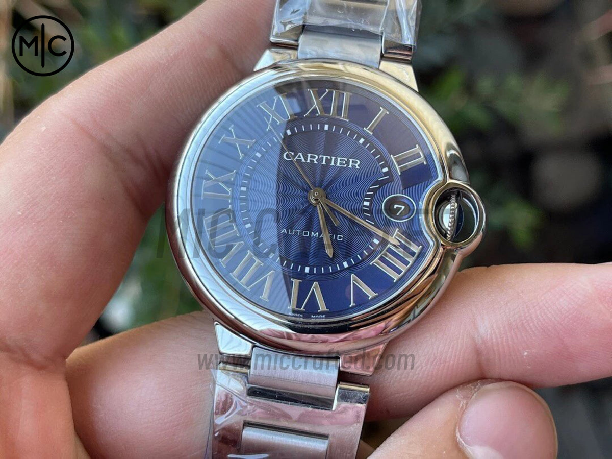 Ballon Bleu 40mm SS 藍色紋理錶盤配 SS 錶鏈 - 尊享版