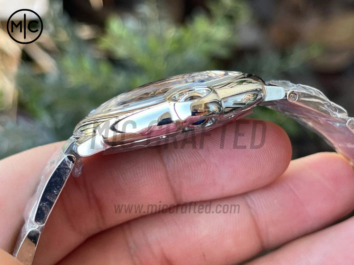 Ballon Bleu 40mm SS 白色紋理錶盤配 SS 錶鏈 - 尊享版