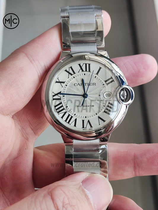 Ballon Bleu 42mm SS White Texture Dial on SS Bracelet – Premium Edition