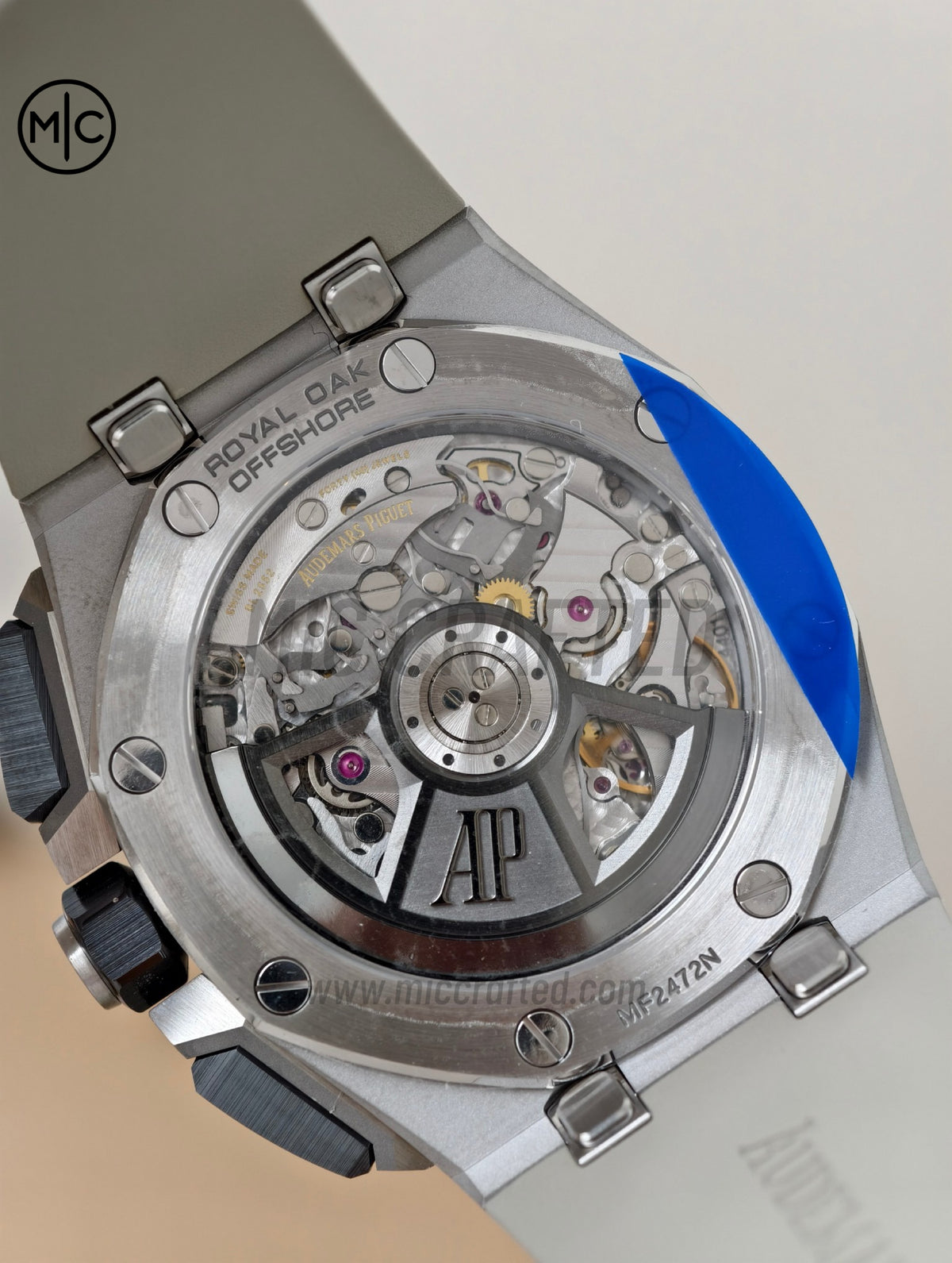 Royal Oak Offshore 43mm 26420so SS Smoked Dial on Gray Rubber Strap – Premium Edition